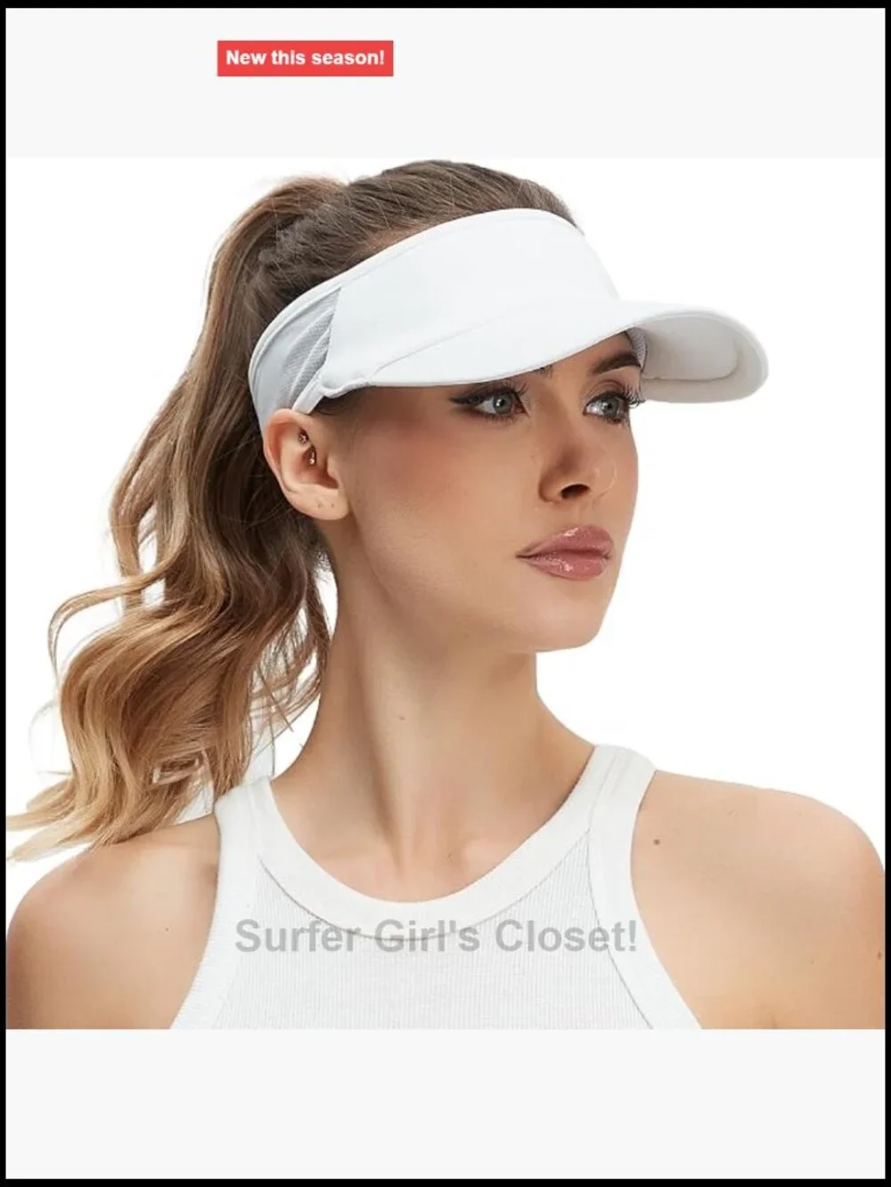 Sports Sun Visor with UPF 50+ Cooling Stretchy Fit for Women Men